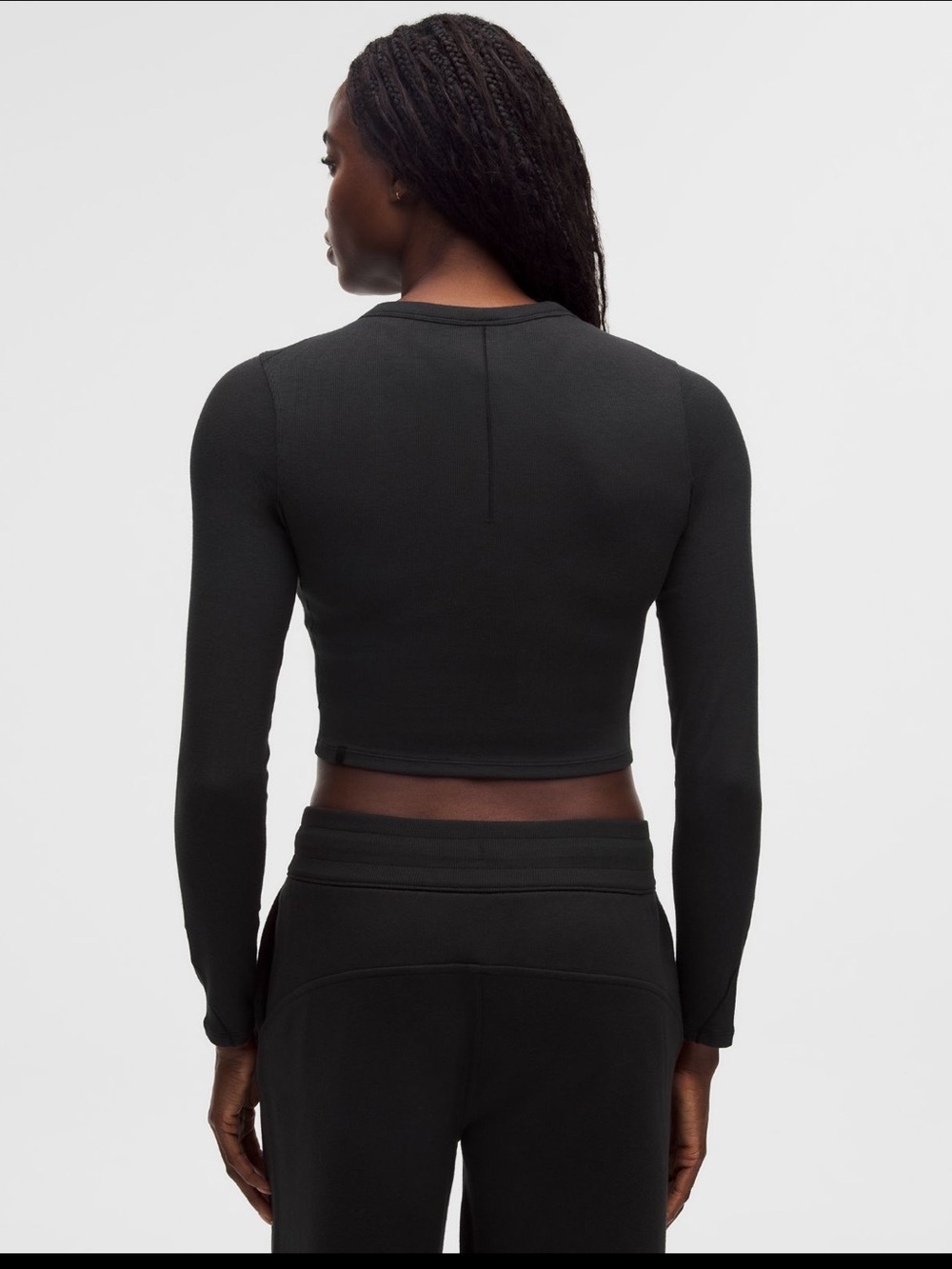 NWT lululemon Hold Tight Long Sleeve *Jewelled Black Size 6 - Picture 4 of 7